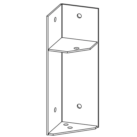 Bed corner bracket, 250 × 80 × 80