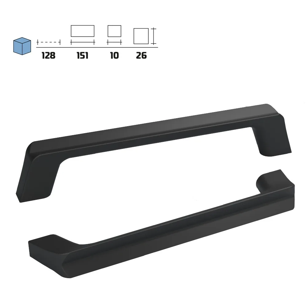 Metal furniture handle, 128 mm centres