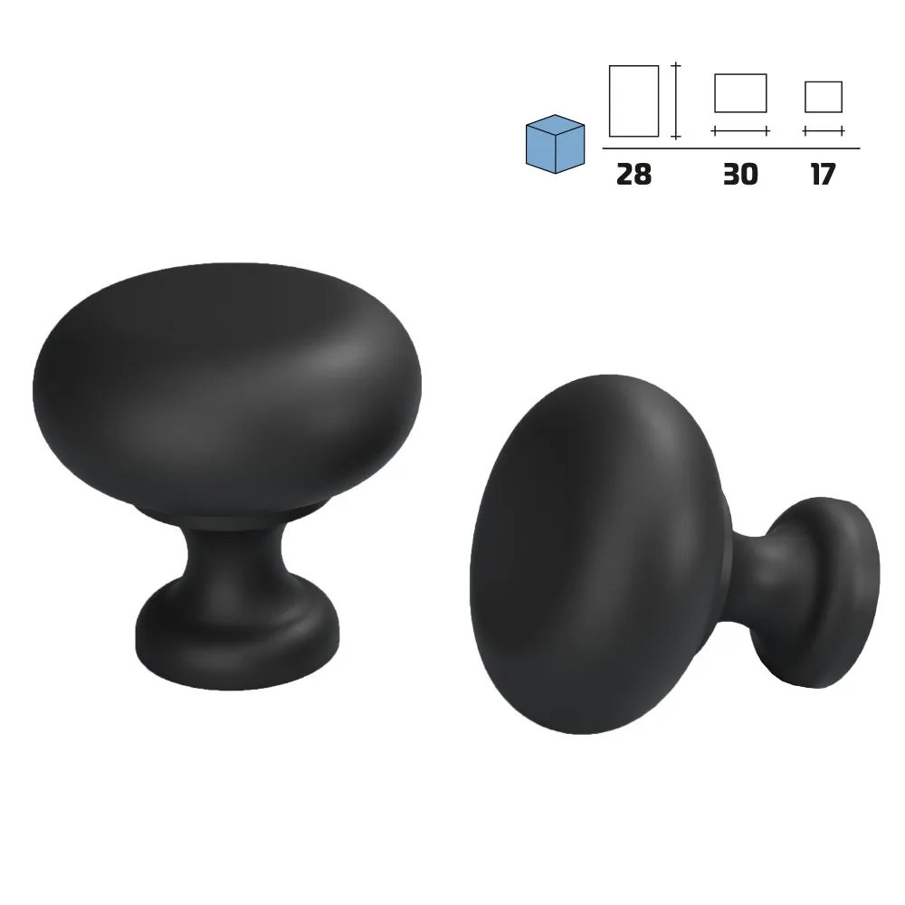 Metal furniture knob