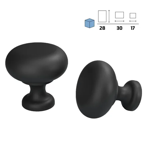 Metal furniture knob