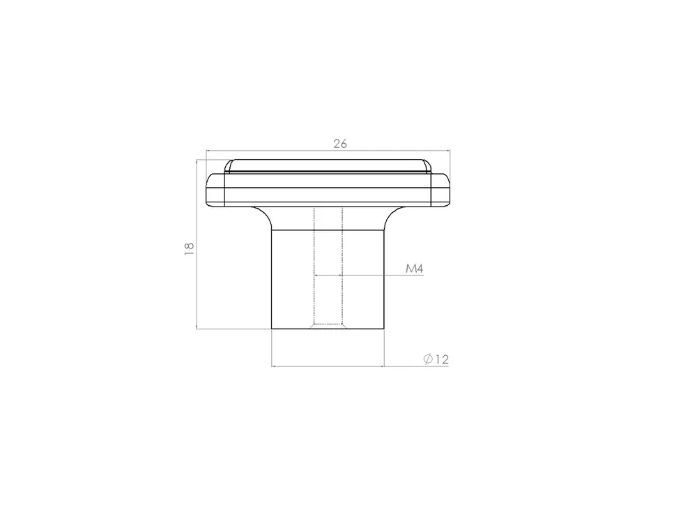 Technical drawing – Metal furniture knob