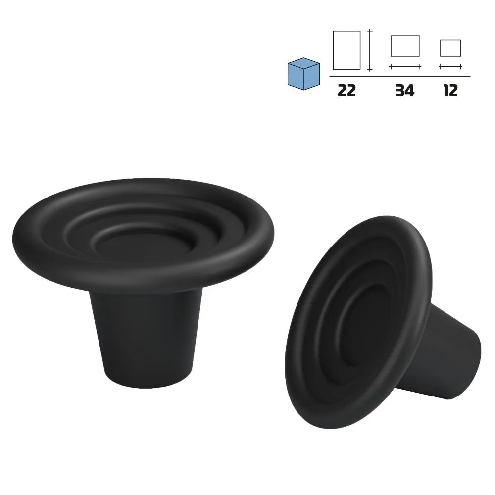 Metal furniture knob