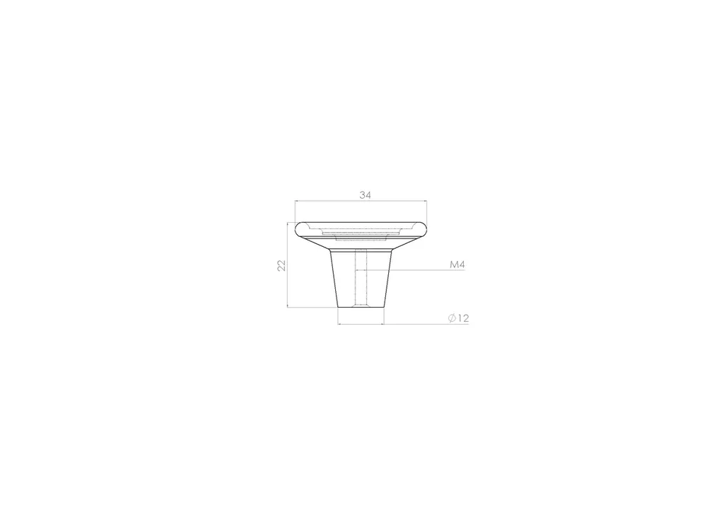 Technical drawing – Metal furniture knob