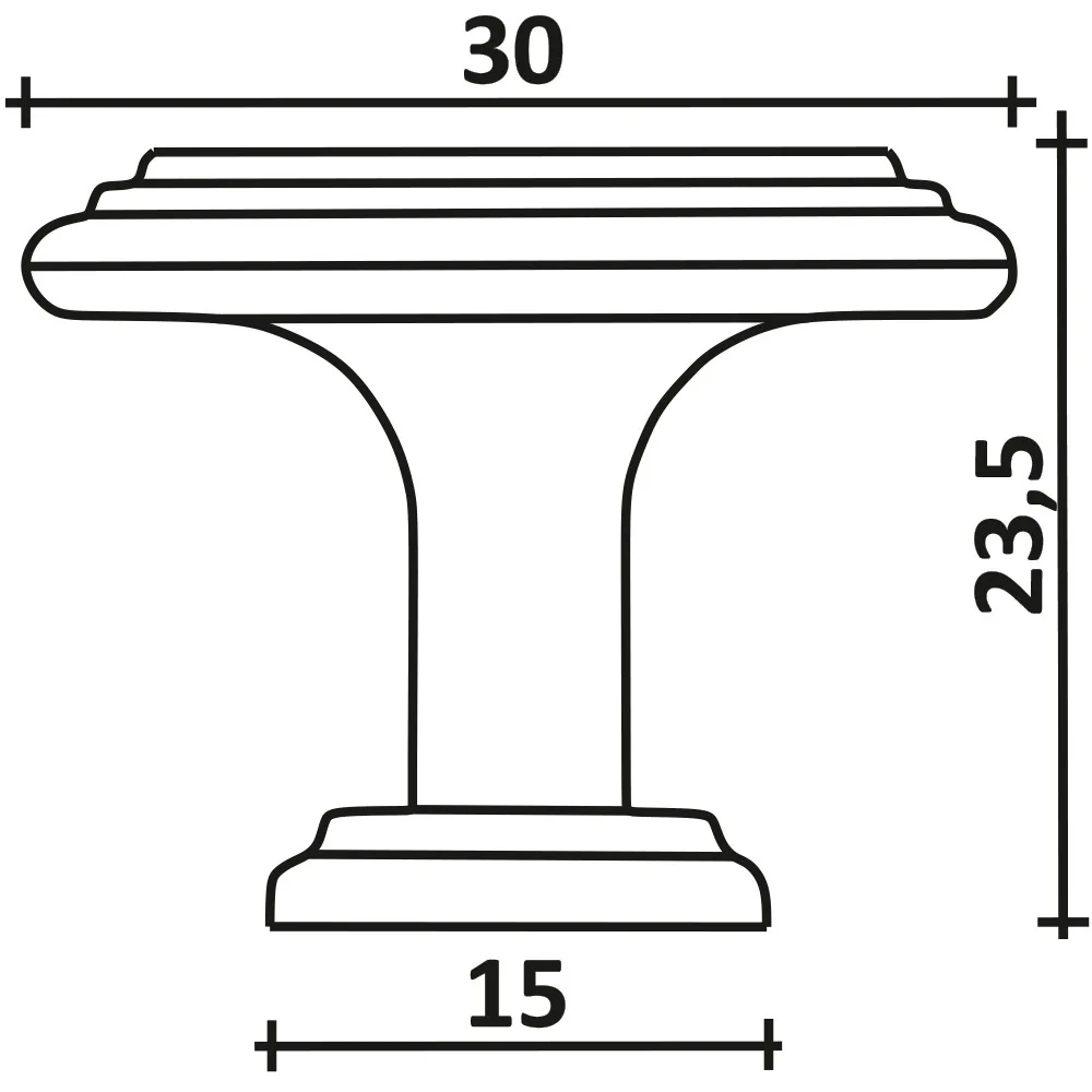 Technical drawing – Metal furniture knob