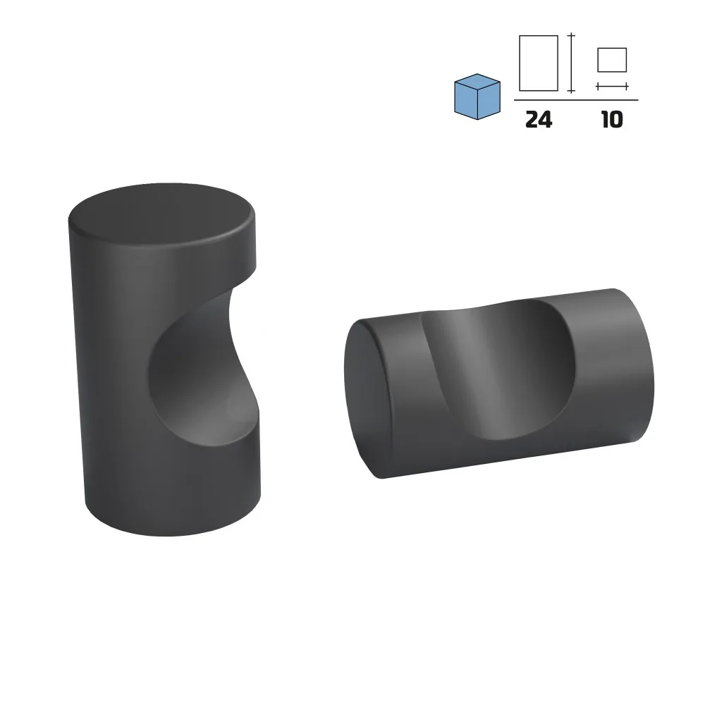 Metal furniture knob