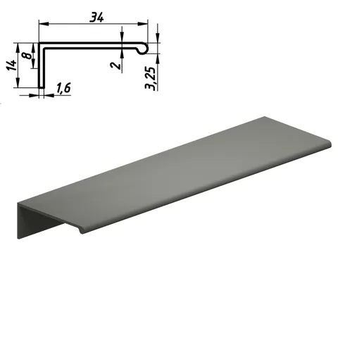 Plastic profile handle