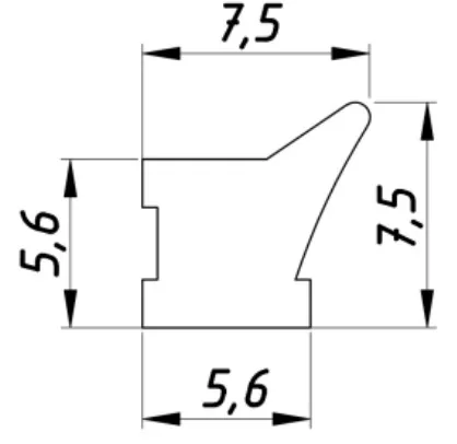 Technical drawing – Silicone seal