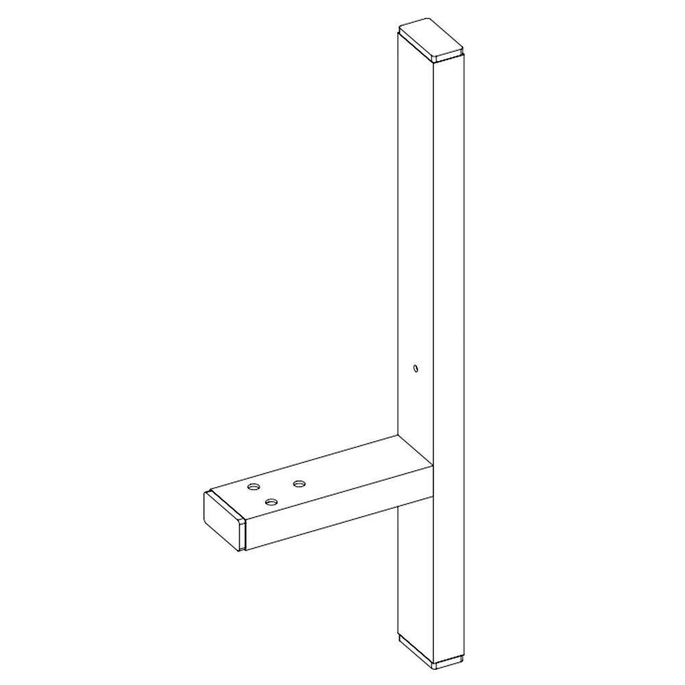 Metal furniture leg, 30 × 15 profile