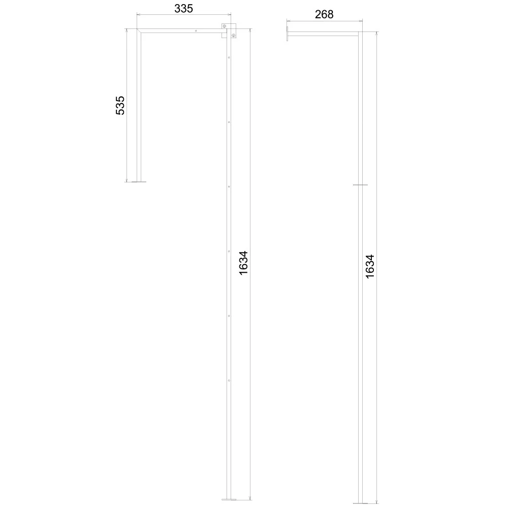 Technical drawing – Metal furniture frame