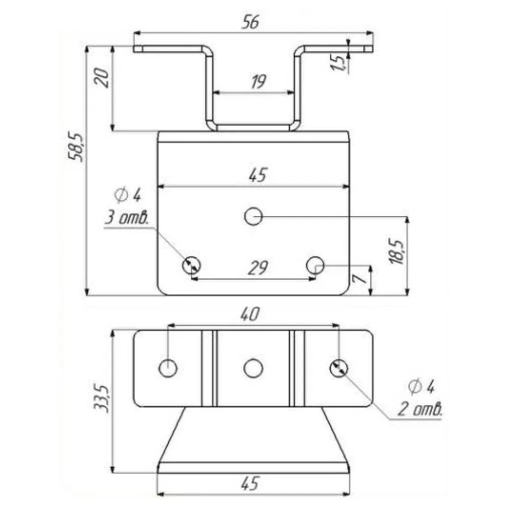 Technical drawing – Table insert rotation mechanism